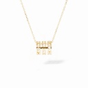 Pulse Pendant in Yellow Gold with Diamonds