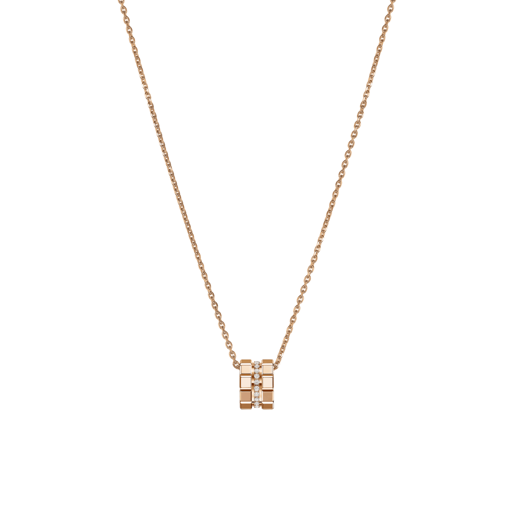 Ice Cube Pure Mini Pendant in Pink Gold