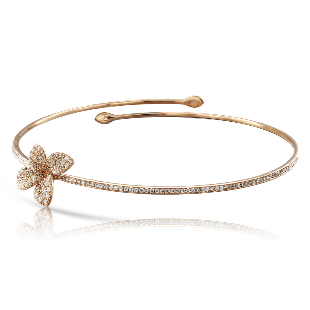Petit Garden Choker in Pink Gold with Diamonds