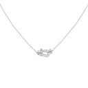Force 10 Small Necklace in White Gold with Diamonds