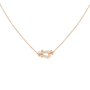 Force 10 Necklace small in pink gold with diamonds