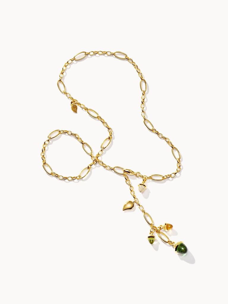 Necklace MIKADO Delicate 51 cm 'Rainforest' with Diamond Pavé 'Rainforest' with Diamond Pavé