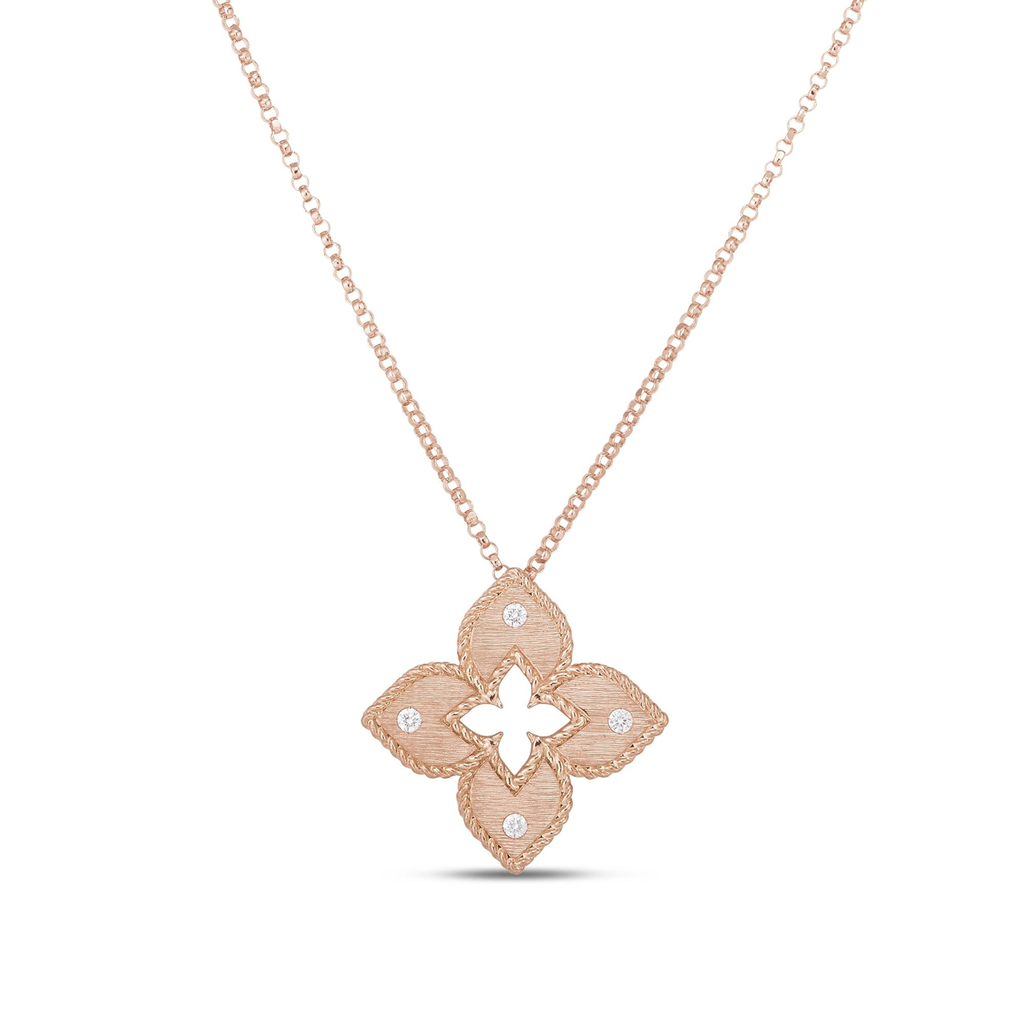 Venetian Princess Pendant in Pink Gold with DIamonds