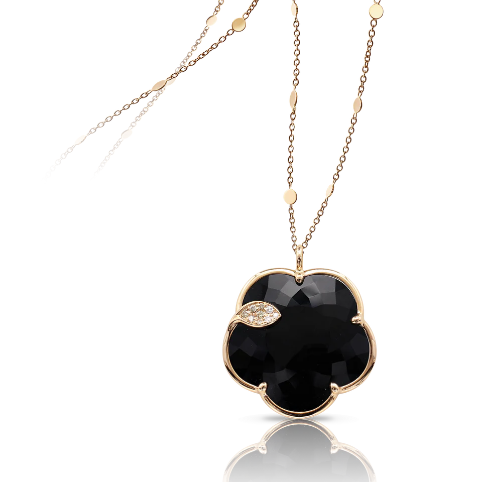 Ton Joki Necklace in Pink Gold with Onyx