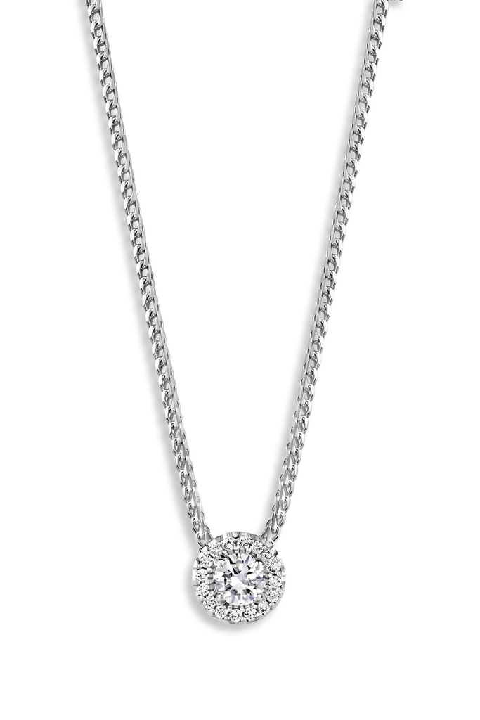 Halo Solitaire Pendant