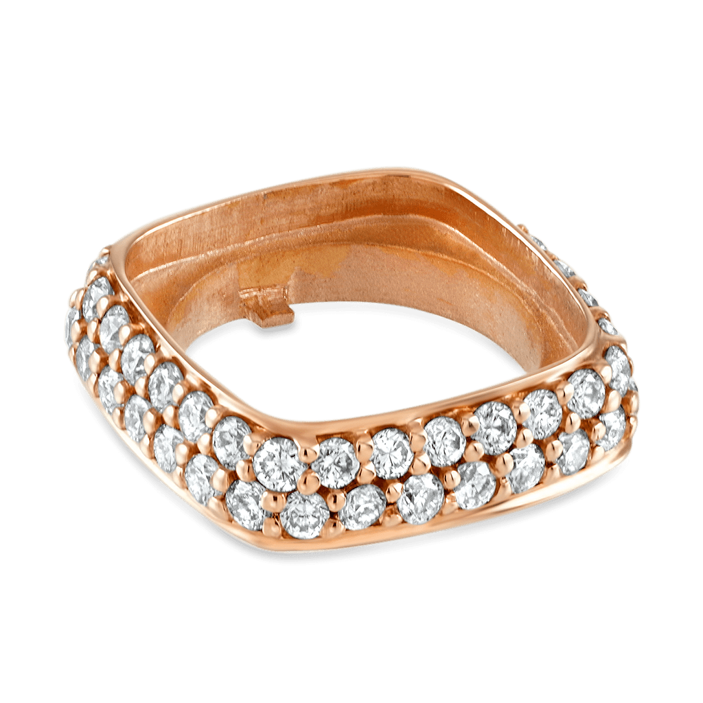 frame pink gold set with diamond