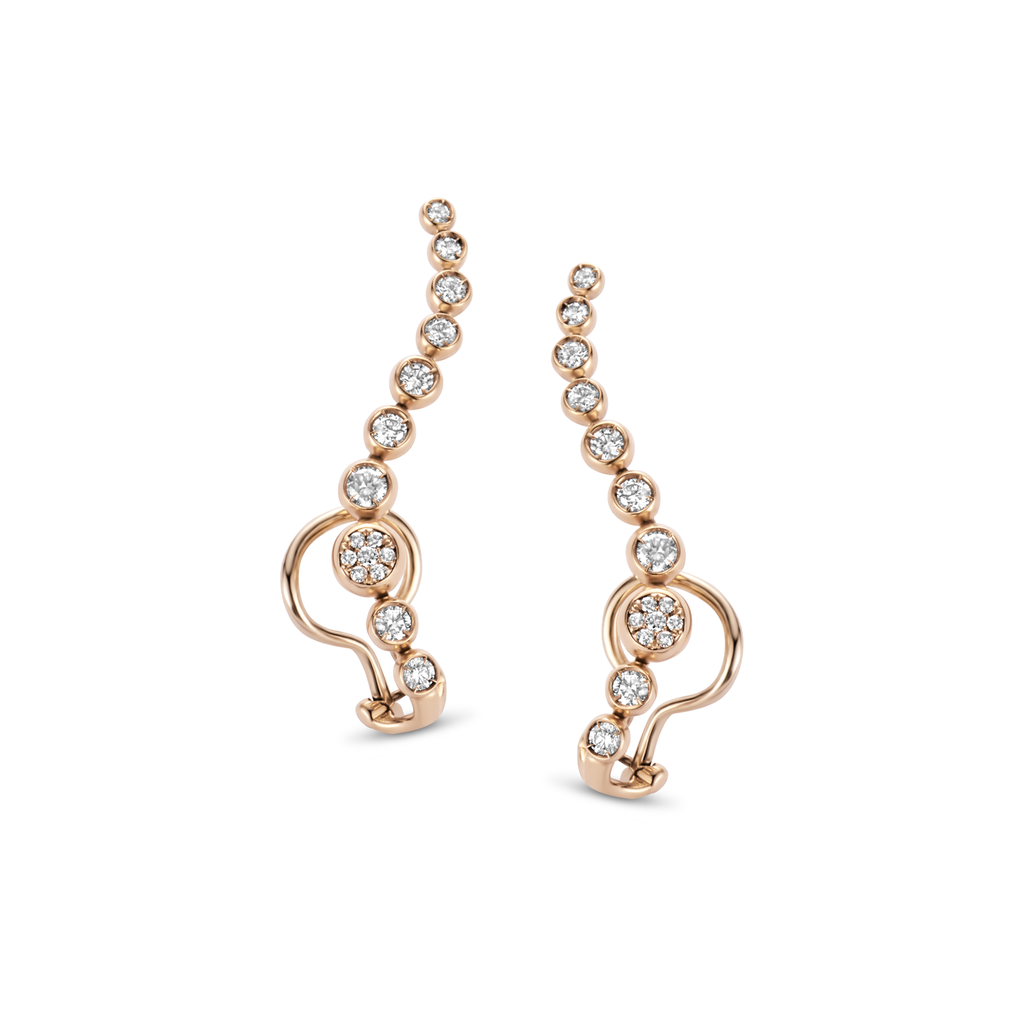 earrings in pink gold