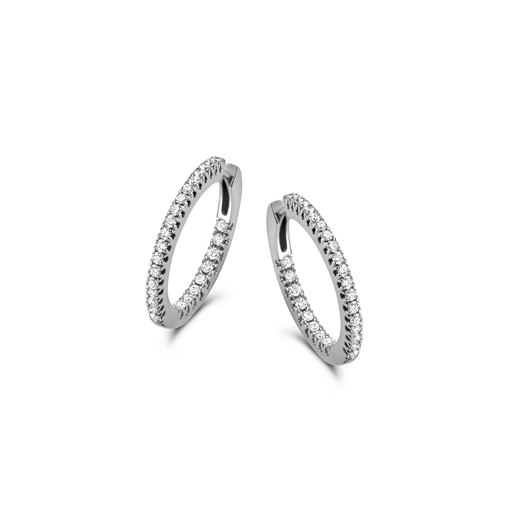 Creoles with diamonds