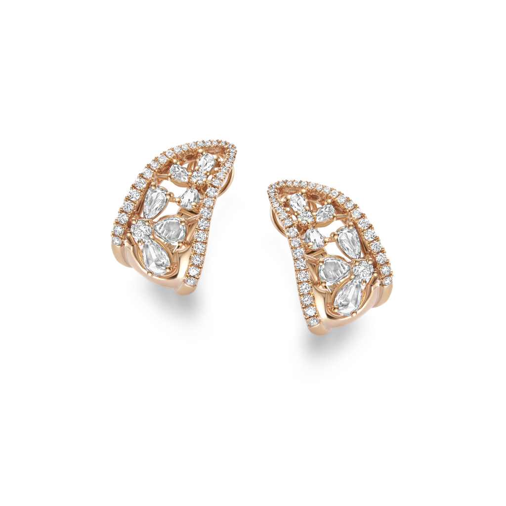 Earrings with diamonds