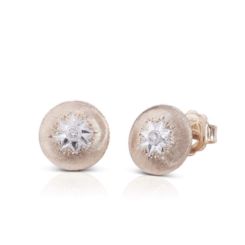 Earrings in Pink /White Gold and Diamonds