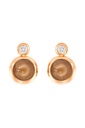 Earrings Bouton brown Moonstone / Classic