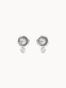 BOUTON earrings grey Moonstone