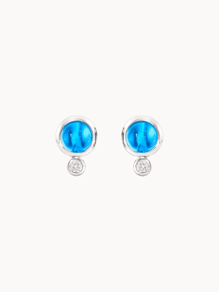BOUTON earrings Swiss Topaz