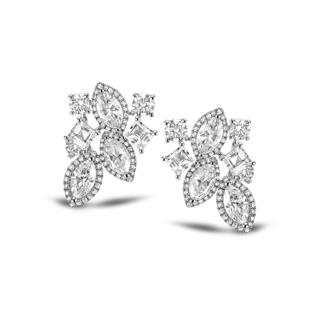 Earrings multishape diamonds