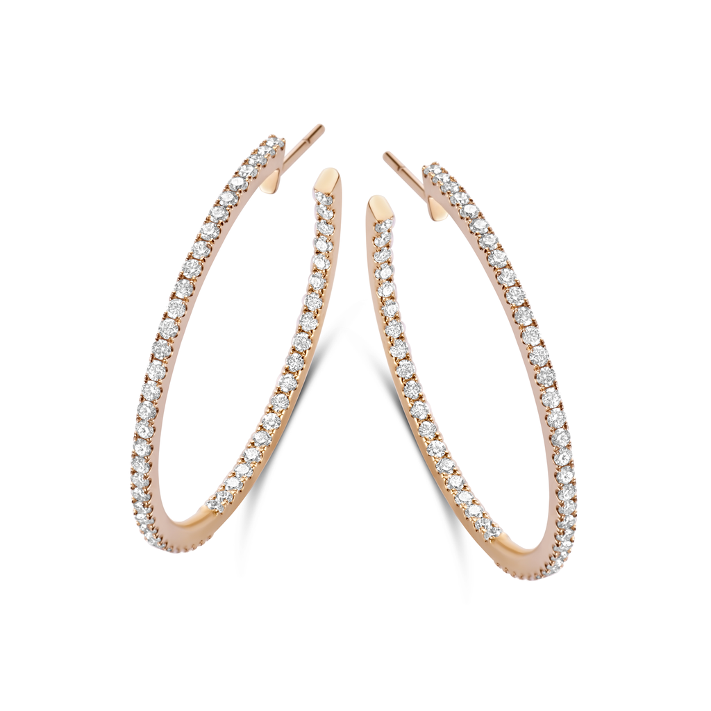 Creoles with diamonds