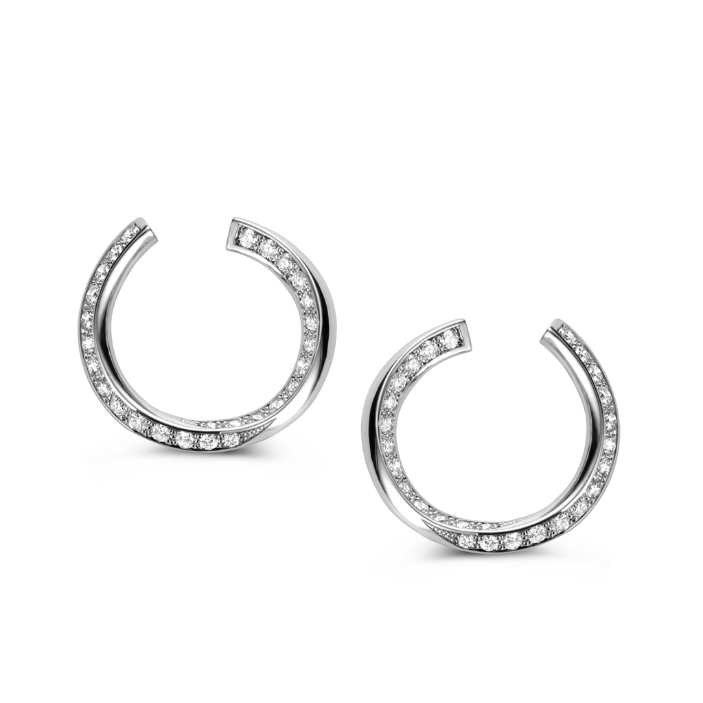 Creoles with diamonds