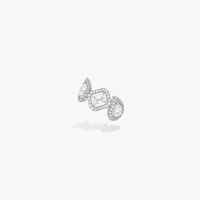My Twin Mono earring middle  4x 0.10 CT