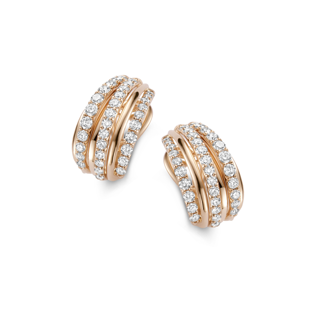 Earrings with diamonds