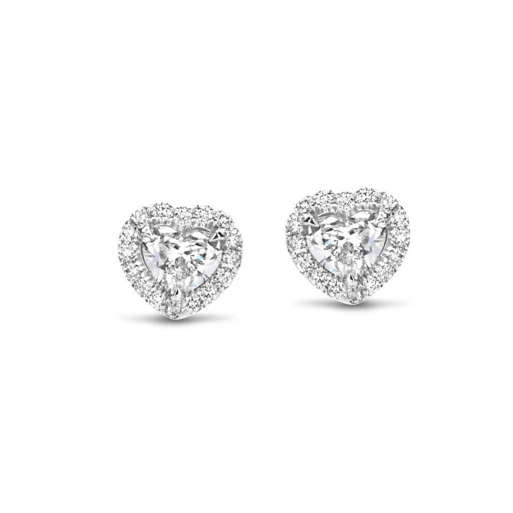 Heartshaped Diamond Studs