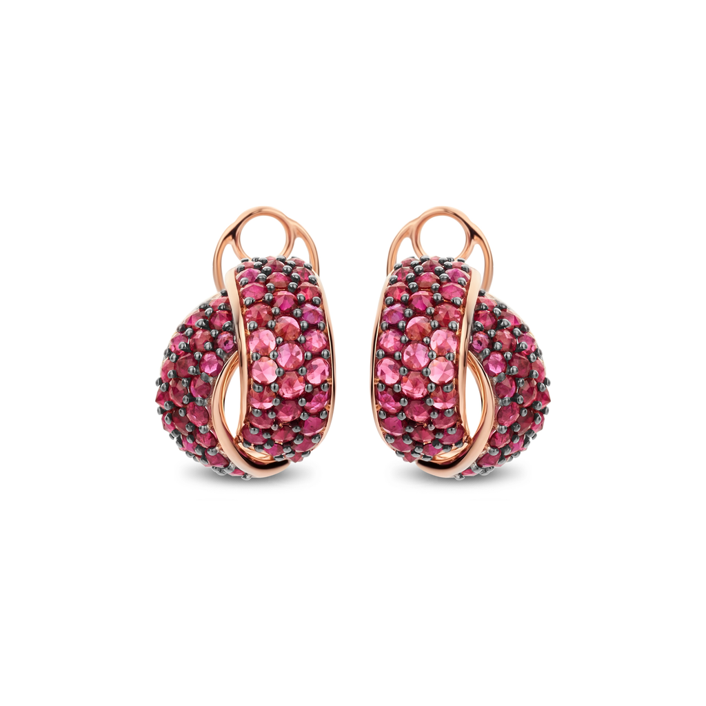 Fragranze earrings with rubies