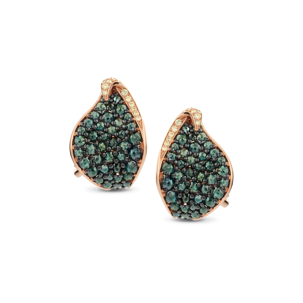 Ninfea earrings with diamonds