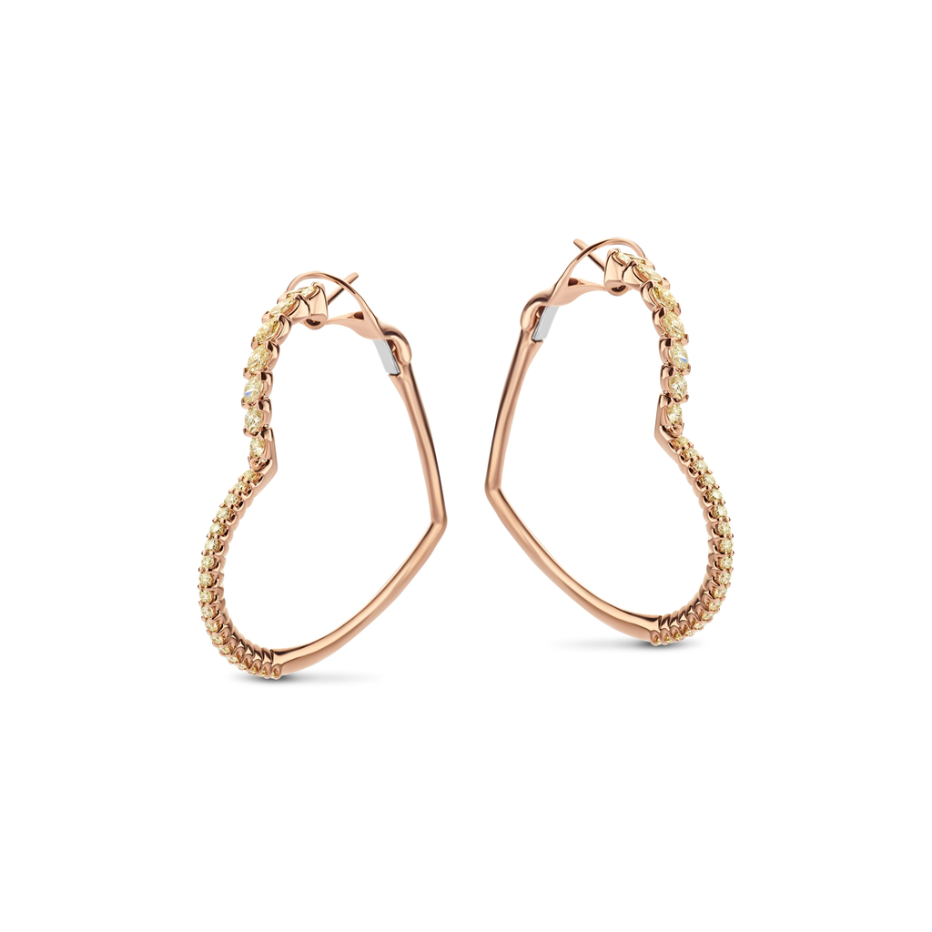 Bella earrings with diamonds