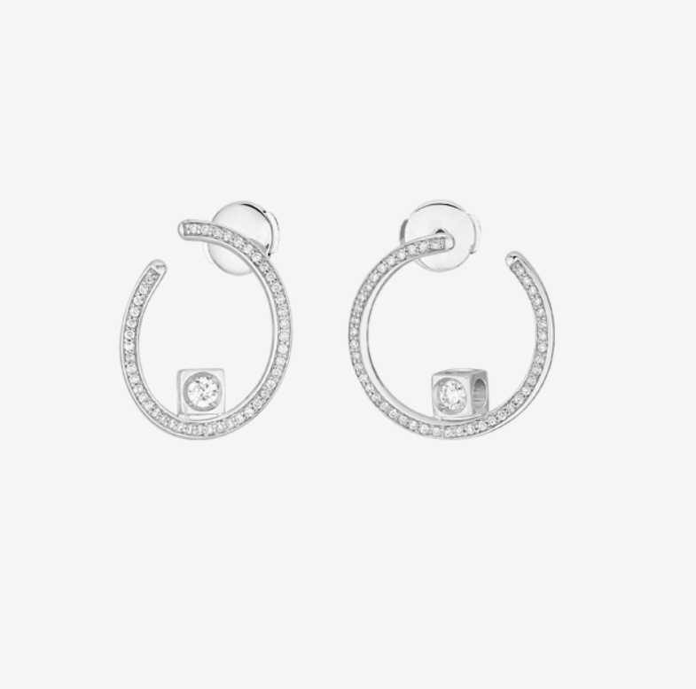 Le Cube Diamant hoop earrings