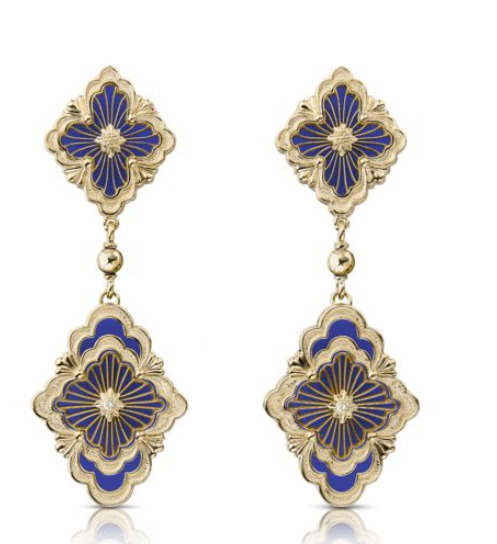 Opera Tulle Earrings in Yellow Gold