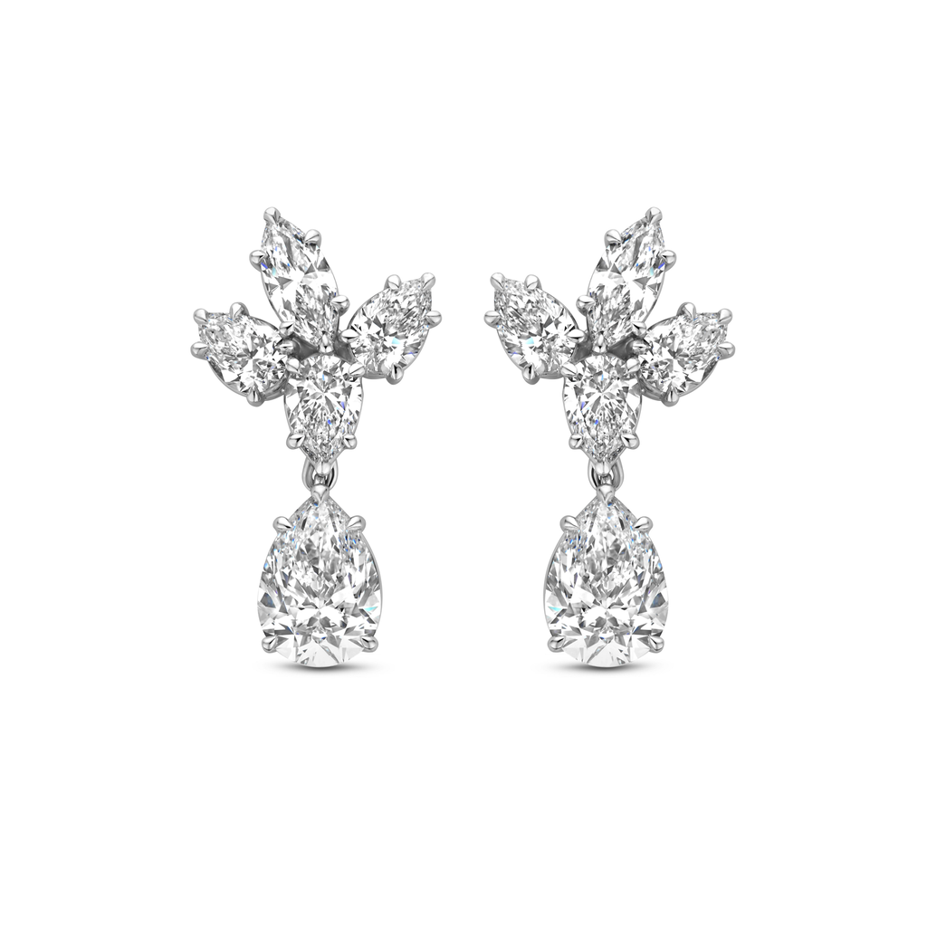 Pear Shaped Diamond Earrings