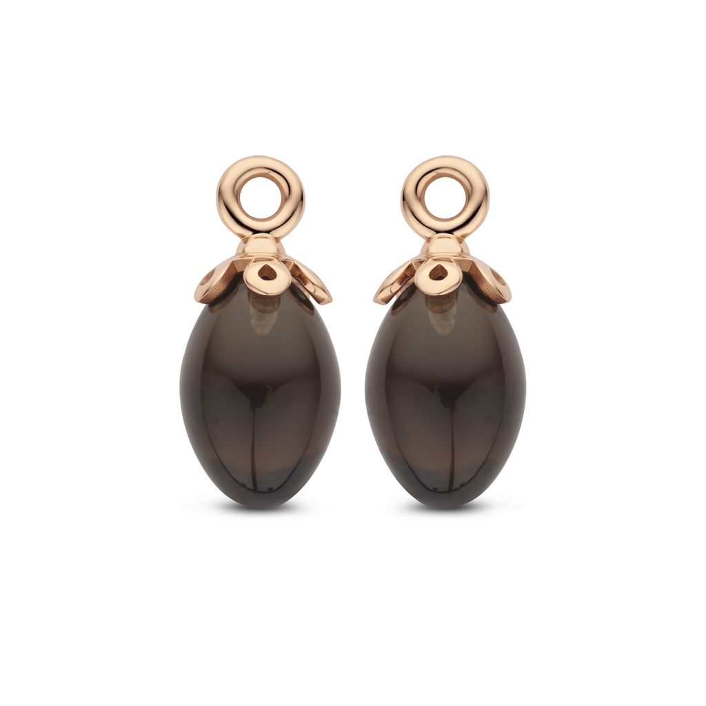 Earring Drops with Smokey Quartz