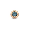 Single Stud Earring in Pink Gold with Ice Blue Brilliant