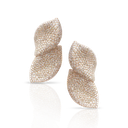 Feel Earrings in 18k Pink Gold with White and Champagne Diamonds