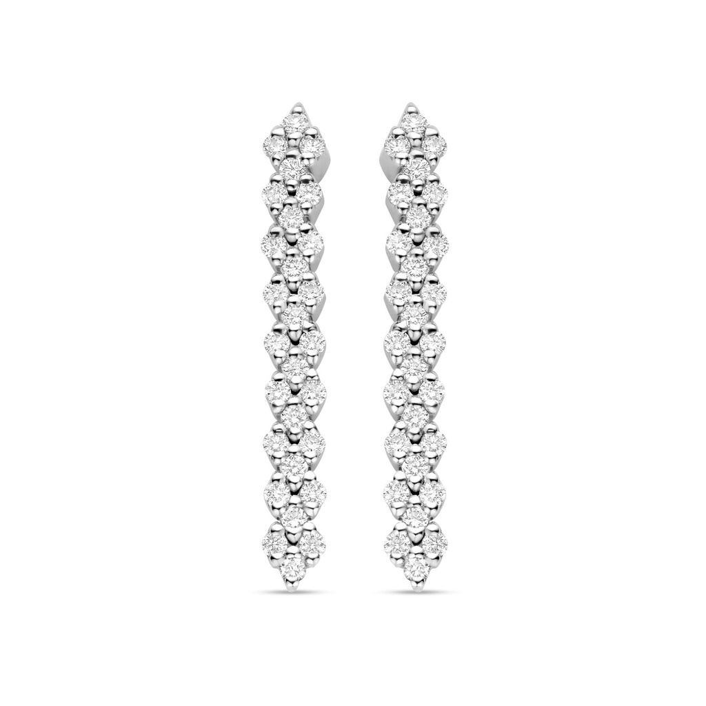 White gold earrings with diamonds