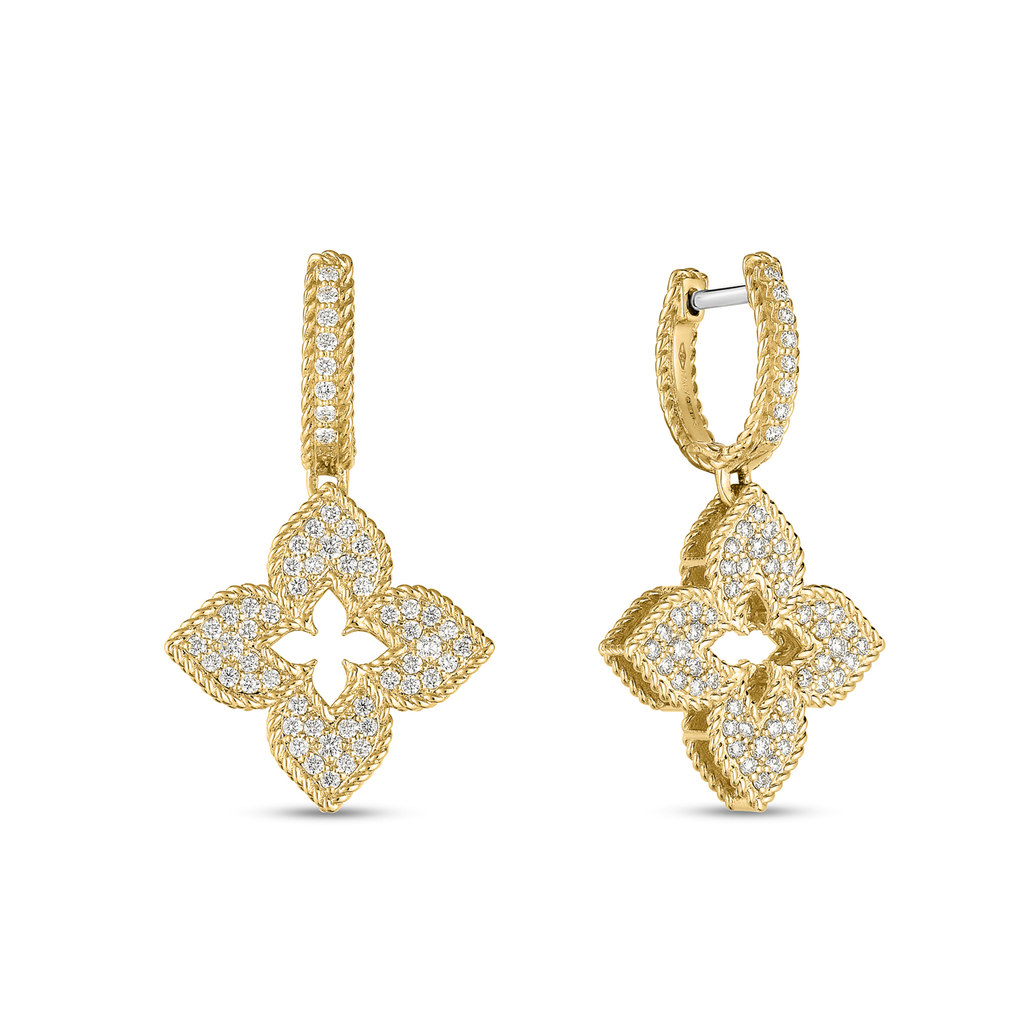 Venetian Princess Earrings with Diamonds
