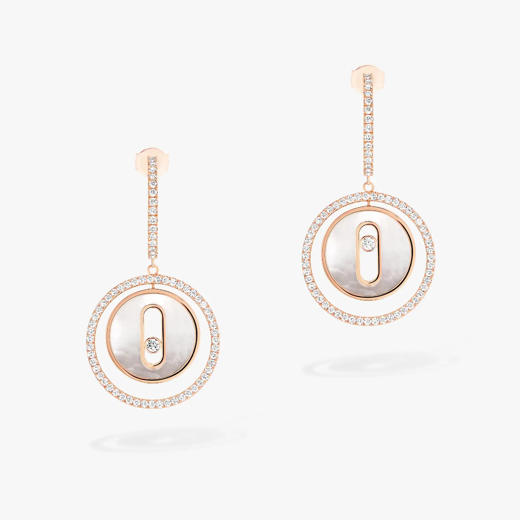 Lucky Move Hoops with Mother-of-Pearl