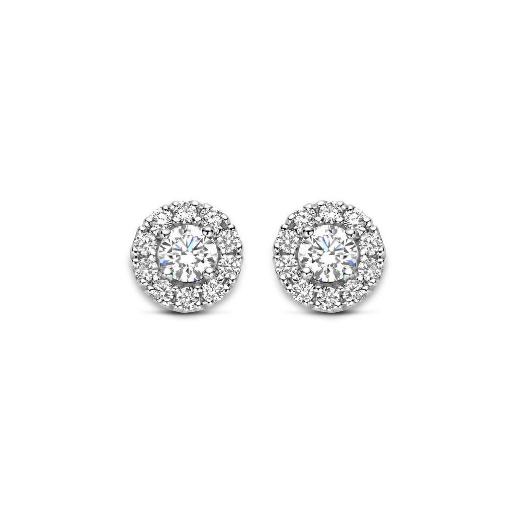 Whitegold stud earrings