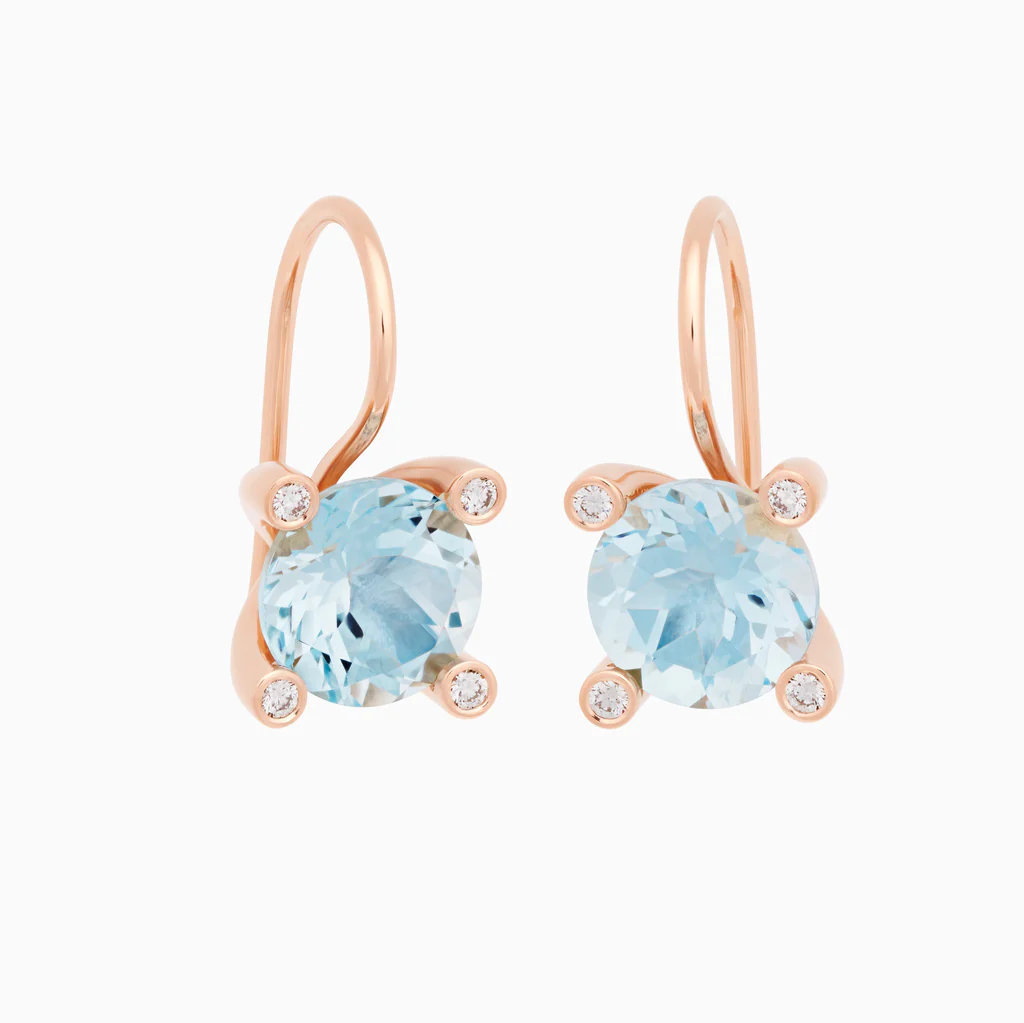 Phlox Earrings with Blue Topaze