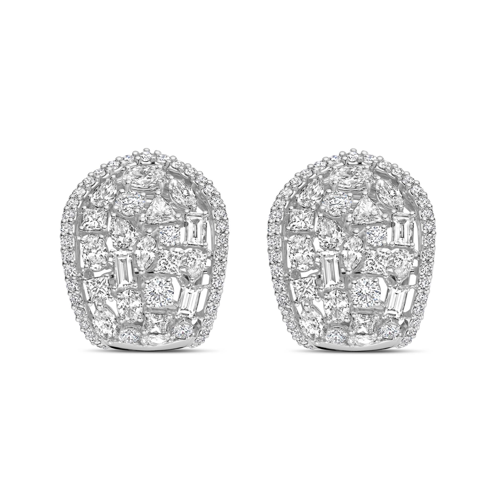 Whitegold earrings with diamonds