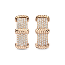 Pink gold earrings with diamonds