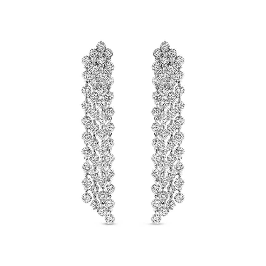 Whitegold earrings with diamonds