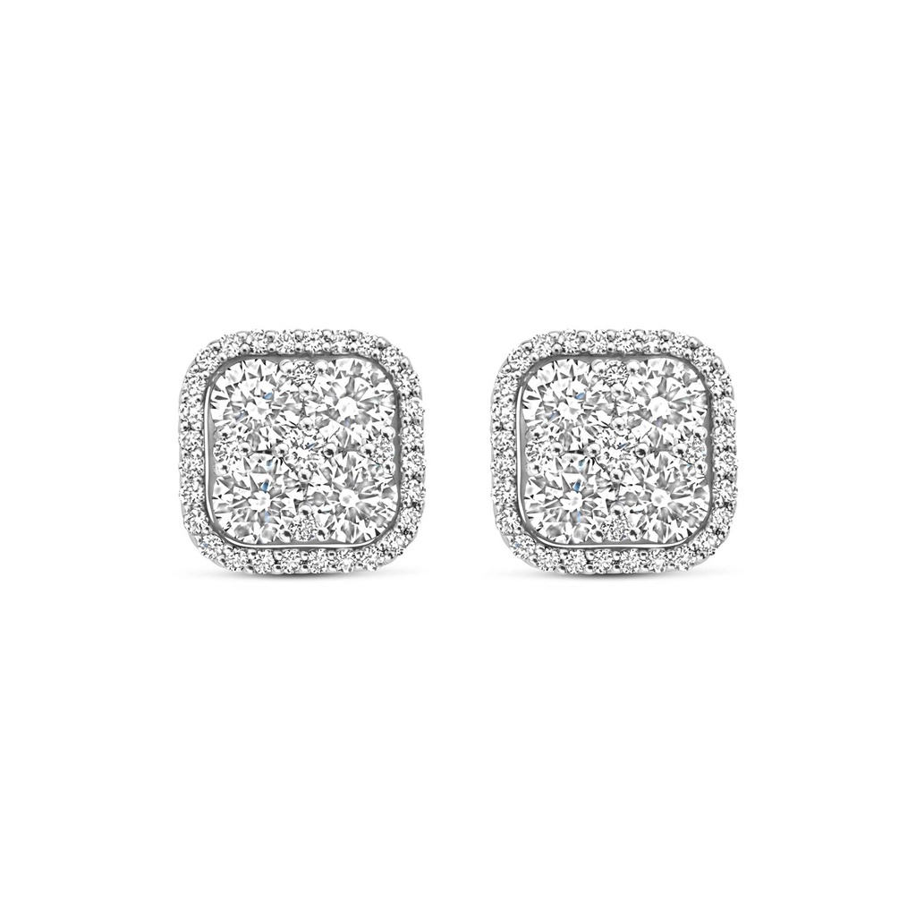 Whitegold earrings with diamonds