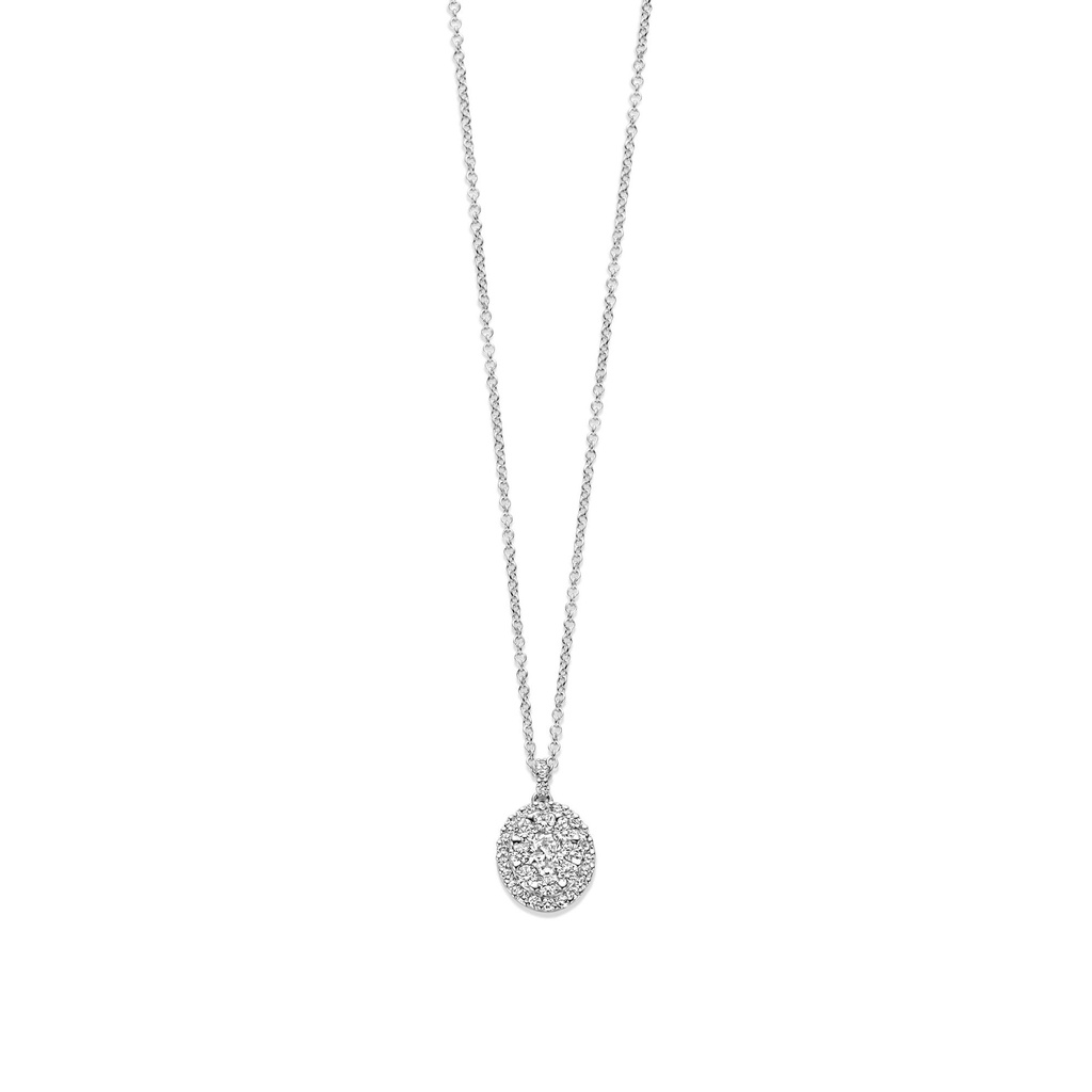 Whitegold pendant with diamonds