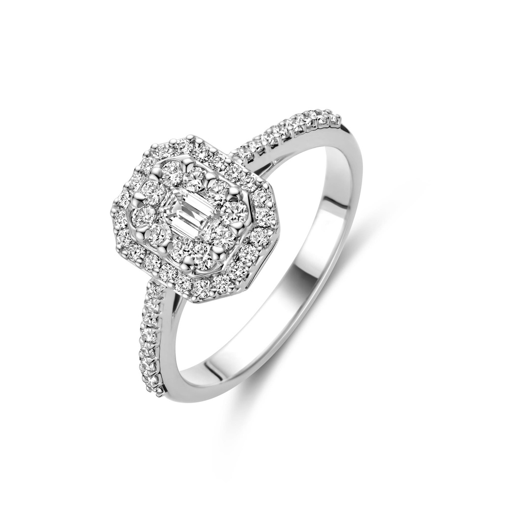 Whitegold ring with diamonds