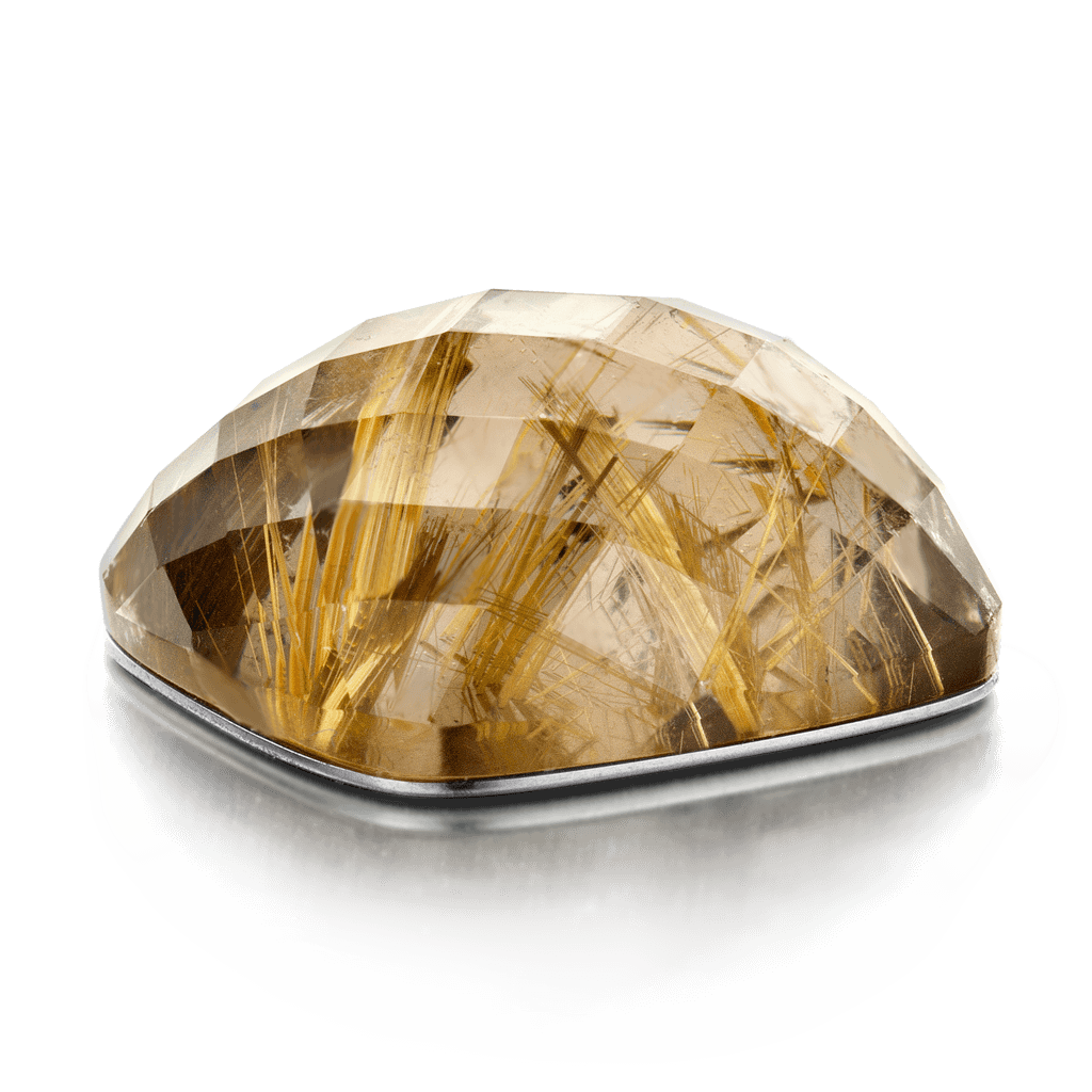 rutile quartz 1212 faceted