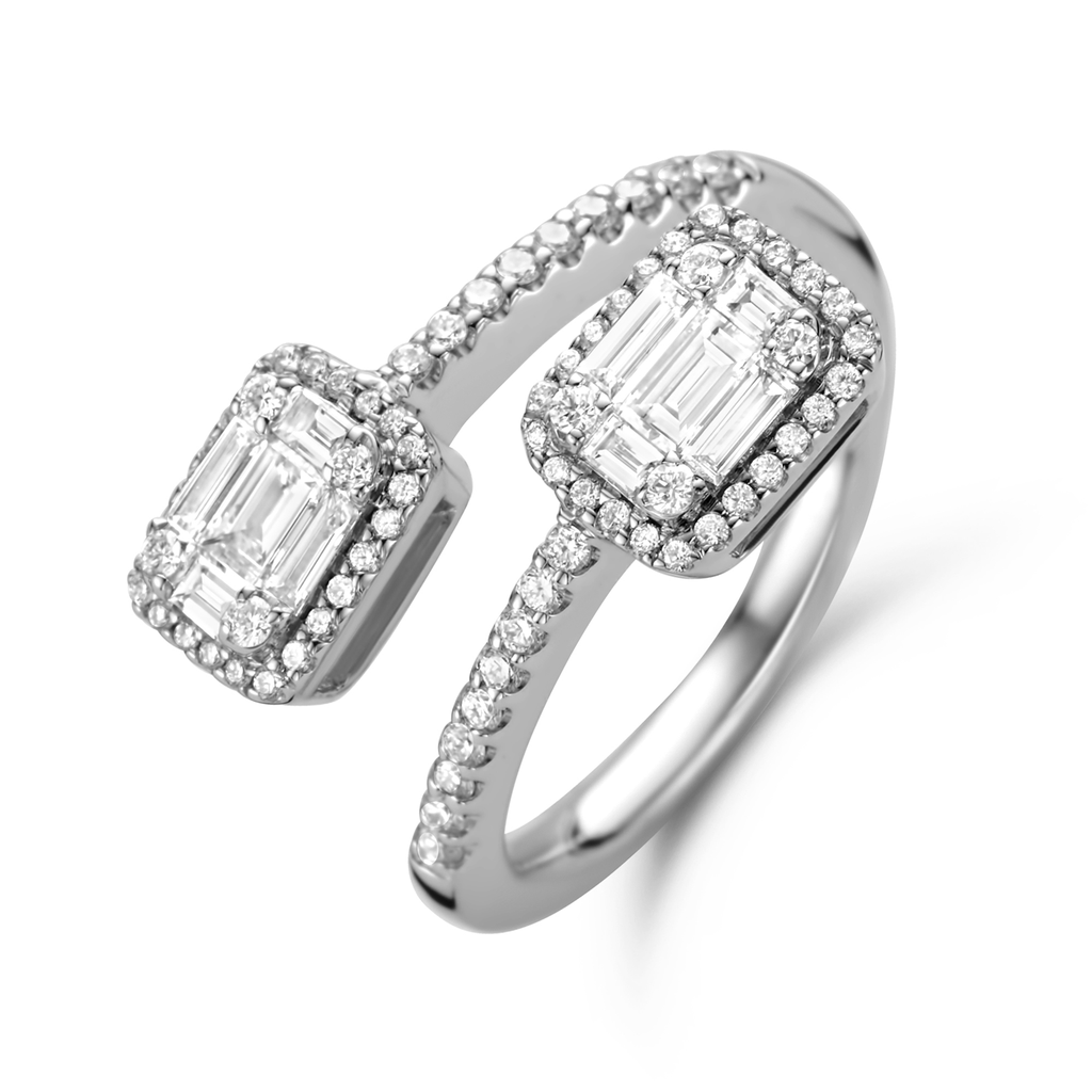 Whitegold ring with diamonds