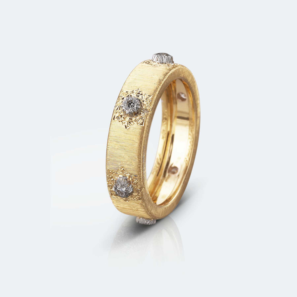 Eternelle Macri Ring in yellow gold with 6 diamonds