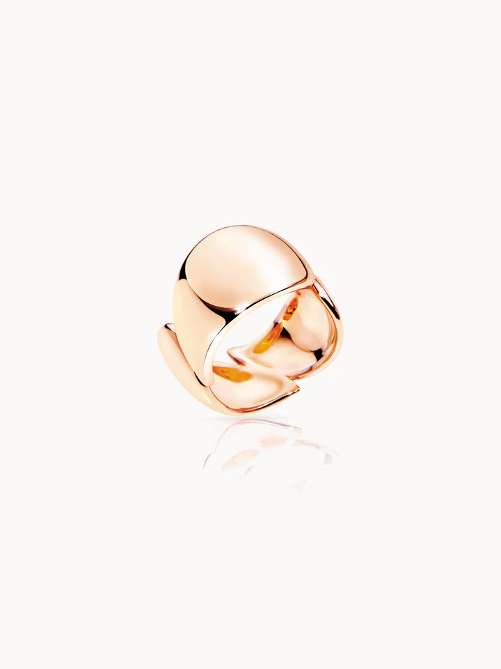 SIGNATURE Wave Ring Medium in Pink Gold