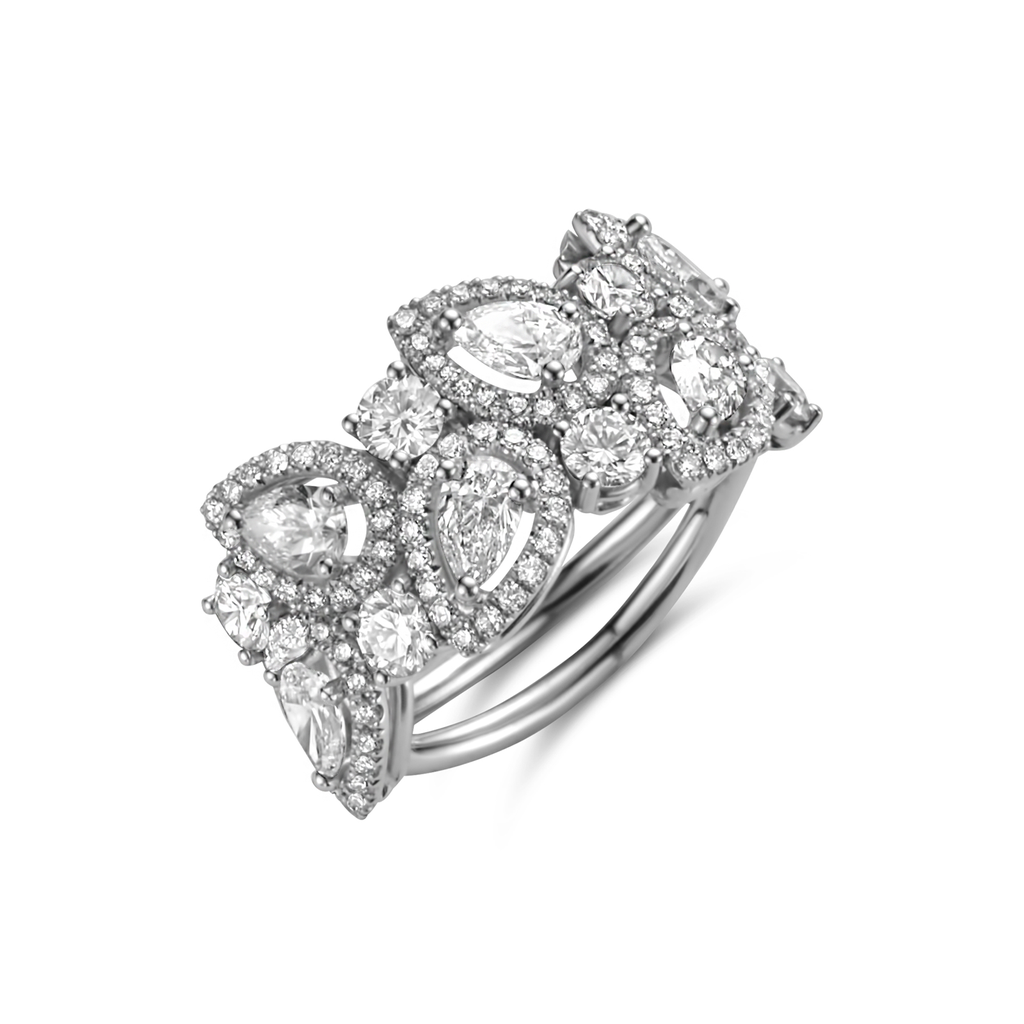 Whitegold ring with diamonds