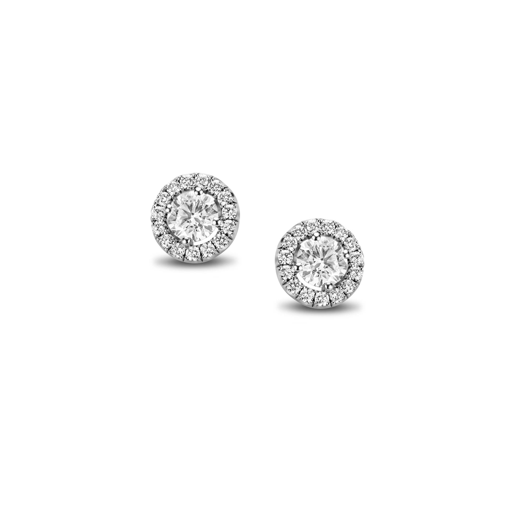 White Gold Diamond Stud Earrings