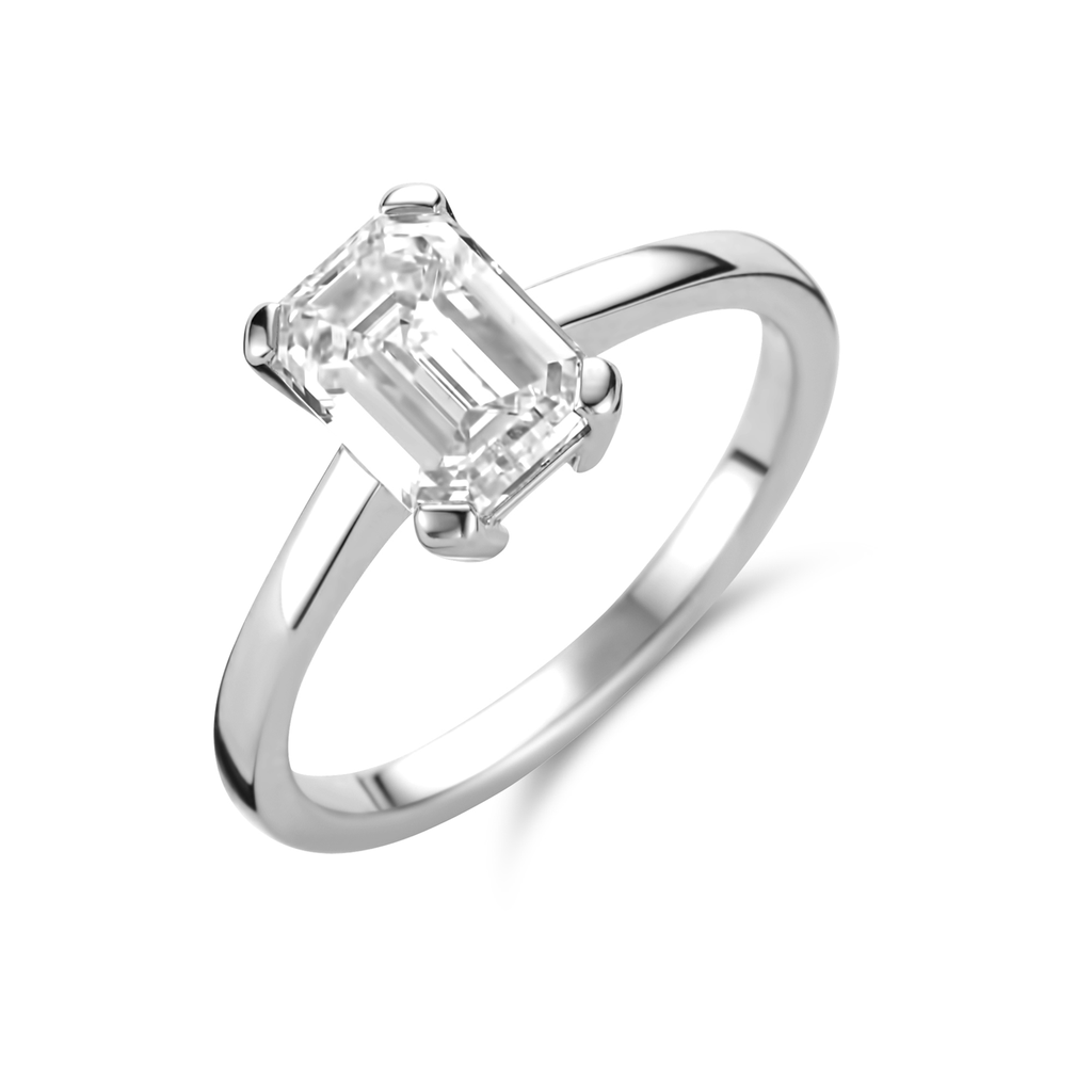Solitair emerald cut 2.04ct